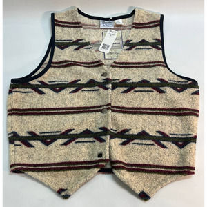 Vintage W/ Tags! Wrangler USA Western Wear Faux Sherpa Vest Women's Size XL